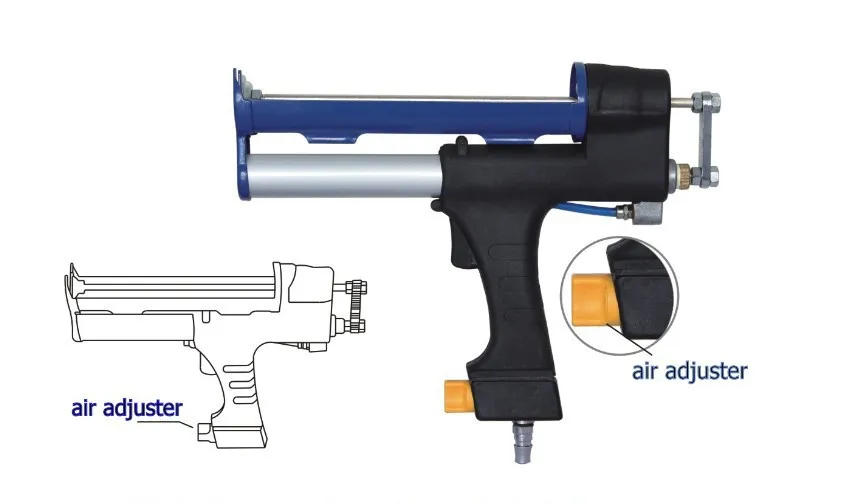 348-2-cartridge pneumatic gun-air adjuster