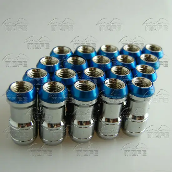 44mm M12 P1.5 P1.25 Steel Volk Formula Racing Conceled Heptagon Racing Car Wheel Lug Nuts Red Blue Gold Rays volk racing-blue (24)