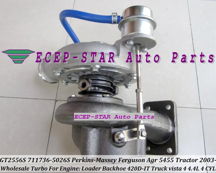 - GT2556S 711736-5026S 711736-0026 2674A226 Turbocharger For Perkins-Massey Ferguson Agricultural 5455 Tractor 2003- Loader Backhoe 420D-IT Truck vista 4 4.4L 4 CYL -