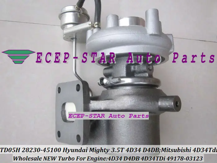 TD05H TD05H-14G 49178-03123 28230-45100 Turbo Turbocharger For Hyundai Mighty 3.5ton 4D34 D4DB Mitsubishi 4D34TDi (3)
