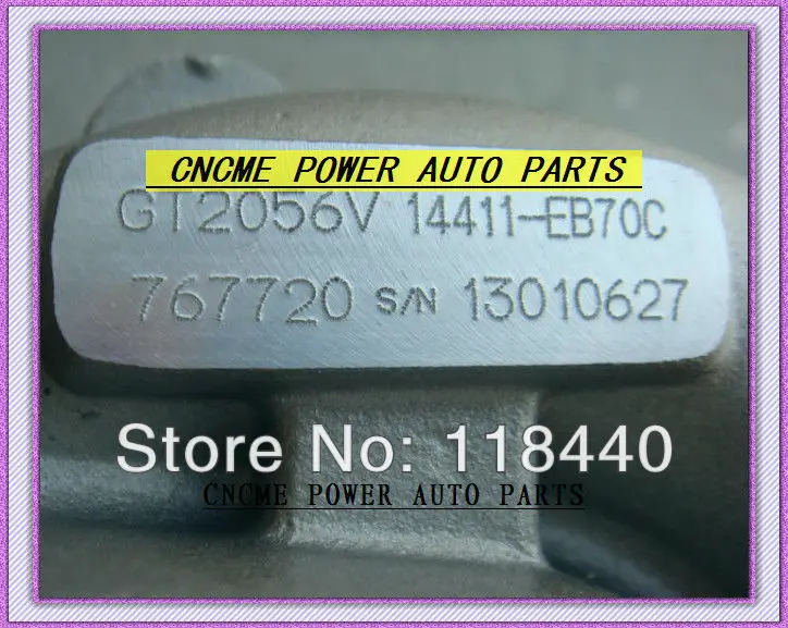Turbo GT2056V 767720 767720-5004S Turbine Turbocharger NISSAN D40 Navara 2.5DI 2007- Pathfinder 2.5DI 2006- YD25 YD25DDTi 2.5L 171HP