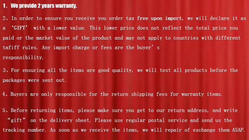 RED warranty