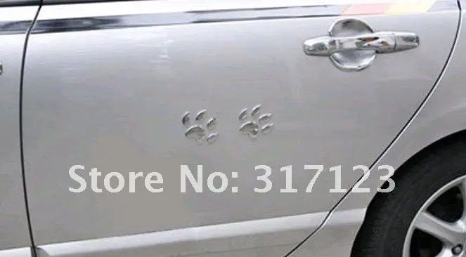 50PR/LOT Wholesale Cheap 3d decal on Car dog paw bearpaw Bumper stickers Funny graphics for cars