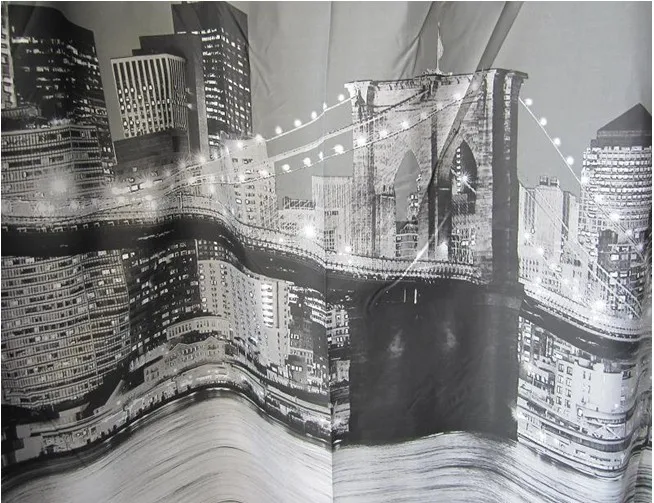Shower curtain waterproof bath curtain New York City Brooklyn Bridge ... Shower curtain waterproof bath curtain New York City Brooklyn Bridge ...