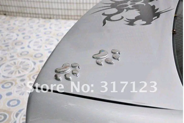 50PR/LOT Wholesale Cheap 3d decal on Car dog paw bearpaw Bumper stickers Funny graphics for cars