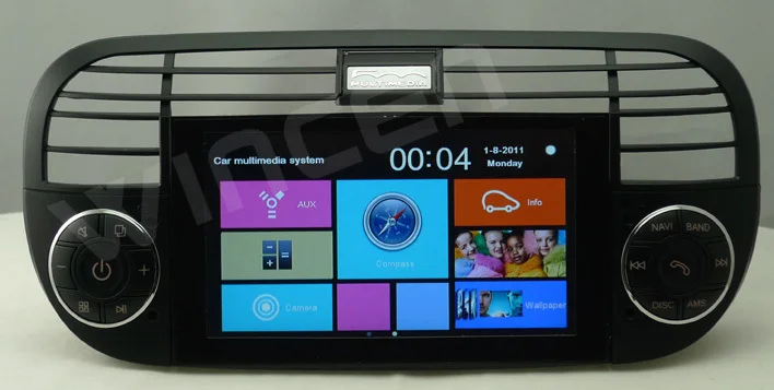 Best Car DVD GPS Player  for Fiat 500 Support GPS DVD IPOD BT RDS Radio USB SD function Car Radifo for Fiat 500 Car GPS for Fiat 500 13