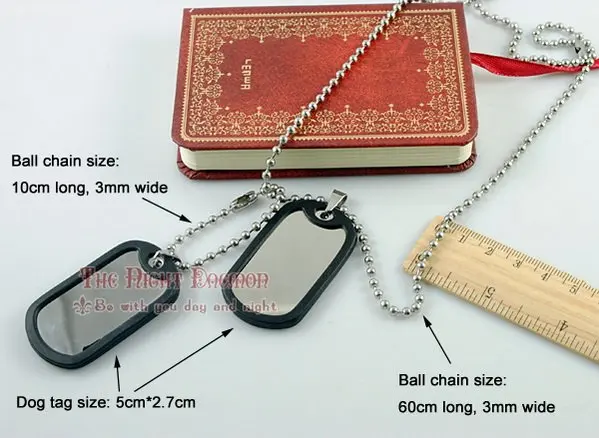 Fashion Stainless Steel Dog Tag Necklaces Pendant Blank, Military Dog Tag with Silencer, Retail&Wholesale Free shipping