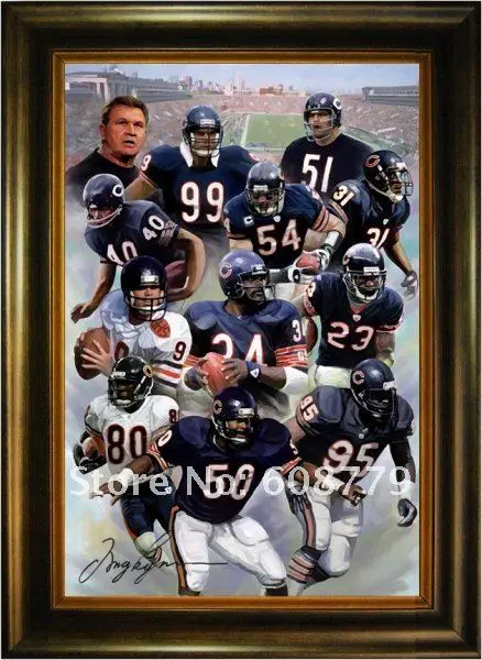 Chicago Bears Oil Painting
