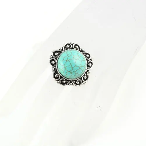 free shipping, ring ,gold wedding rings for women ,flower style turquoise ring ,charm jewelery ,rn-519