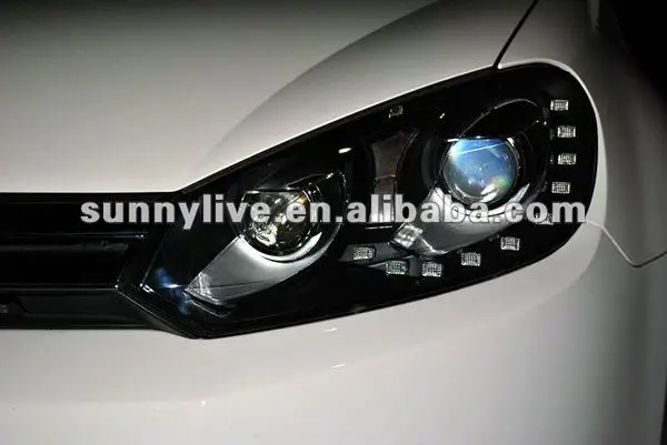 For VW Golf 6 Headlights with LED ( Left and Right ) 2010-2012 V1 Type