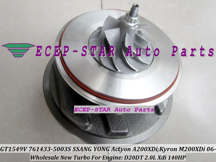 Turbo CHRA Cartridge Turbocharger Core GT1549V 761433-5003S 761433 A6640900880 SSANG YONG Actyon A200XDi Kyron M200XDi 2.0L Xdi 2006- D20DT 140HP