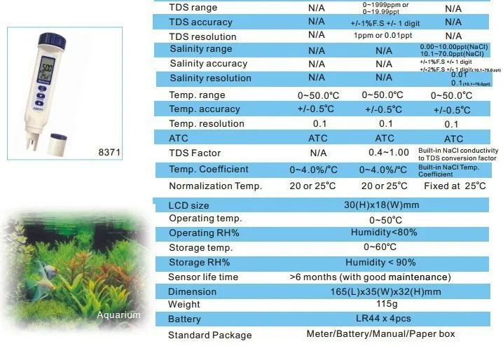 HOT SALE !AZ8351 conductivity test pen/conductivity meter LCD Conductivity Pen-Type Meter