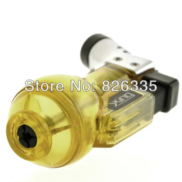 Portable Translucent Wine Bottle Shaped Refillable Butane Jet Lighter Cigarette Cigar Lighter -orange (4)