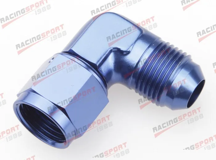 AN4 4AN AN 4 Male to 1/8" NPT 90 Degree Aluminum Fuel Adapter Fittings Blue AN4 4AN AN 4 Male to 1/8" NPT 90 Degree Aluminum Fuel Adapter Fittings Blue