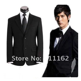 black Business Slim Korean men's clothes dress wear wedding leisure suit Best shipping