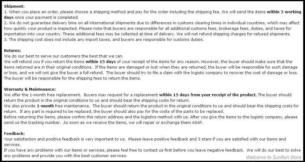 Shipping