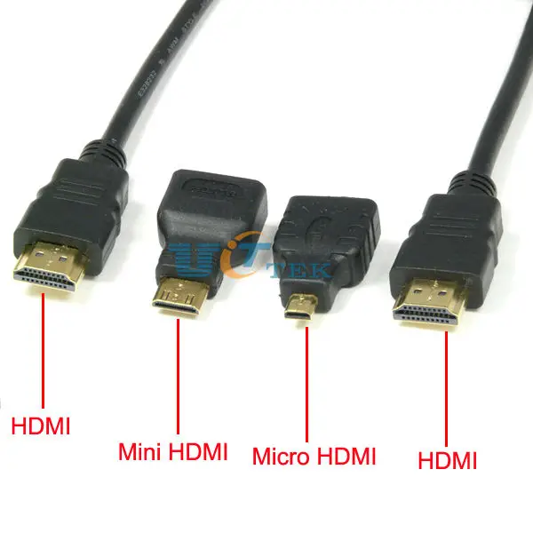 Lubricar cocinar una comida sostén 3 en 1 Cable HDMI Full HD 1.4 v estándar HDMI a Micro HDMI / HDMI MINI HDMI  conector 1.5 m|hdmi cable computer monitor|hdmi mini display portadapter  hdmi - AliExpress