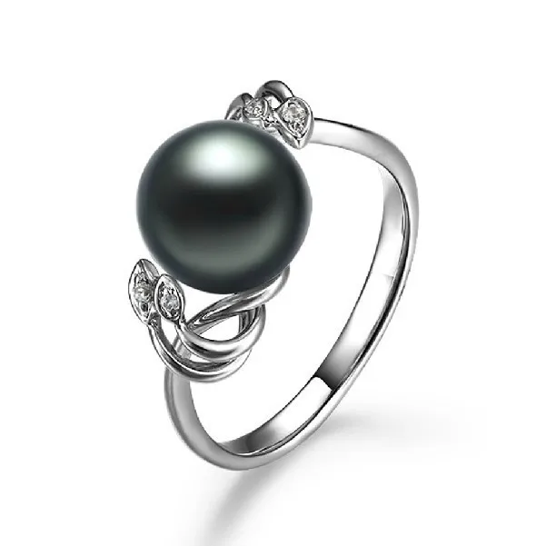 gold diamond pearl ring 1