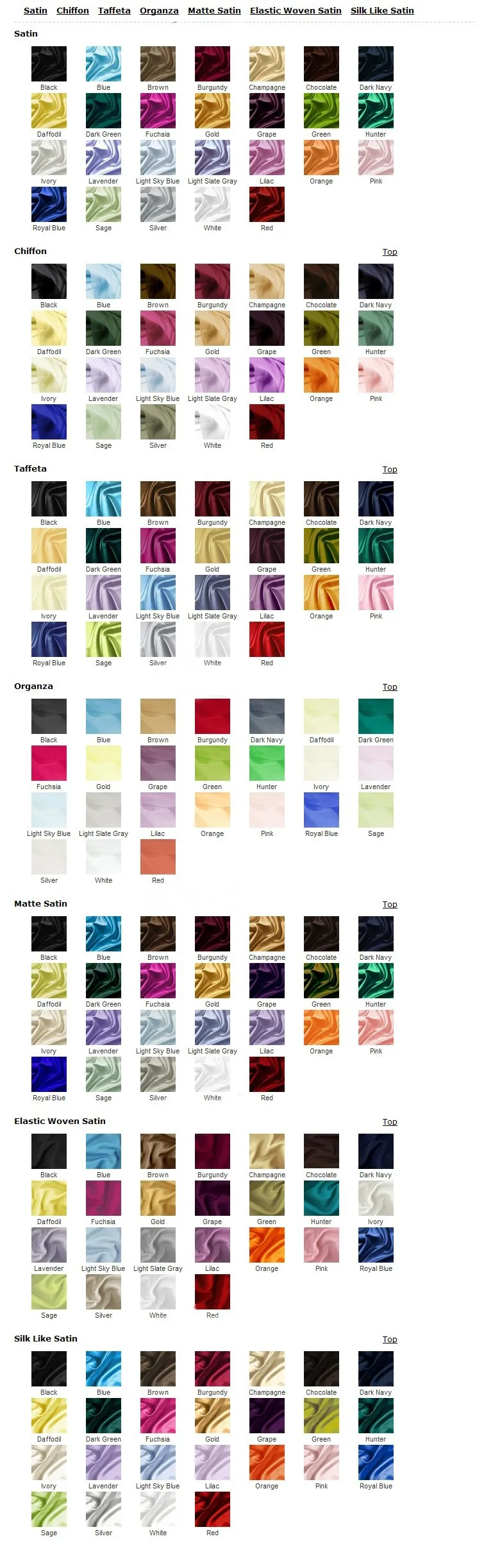 colour chart