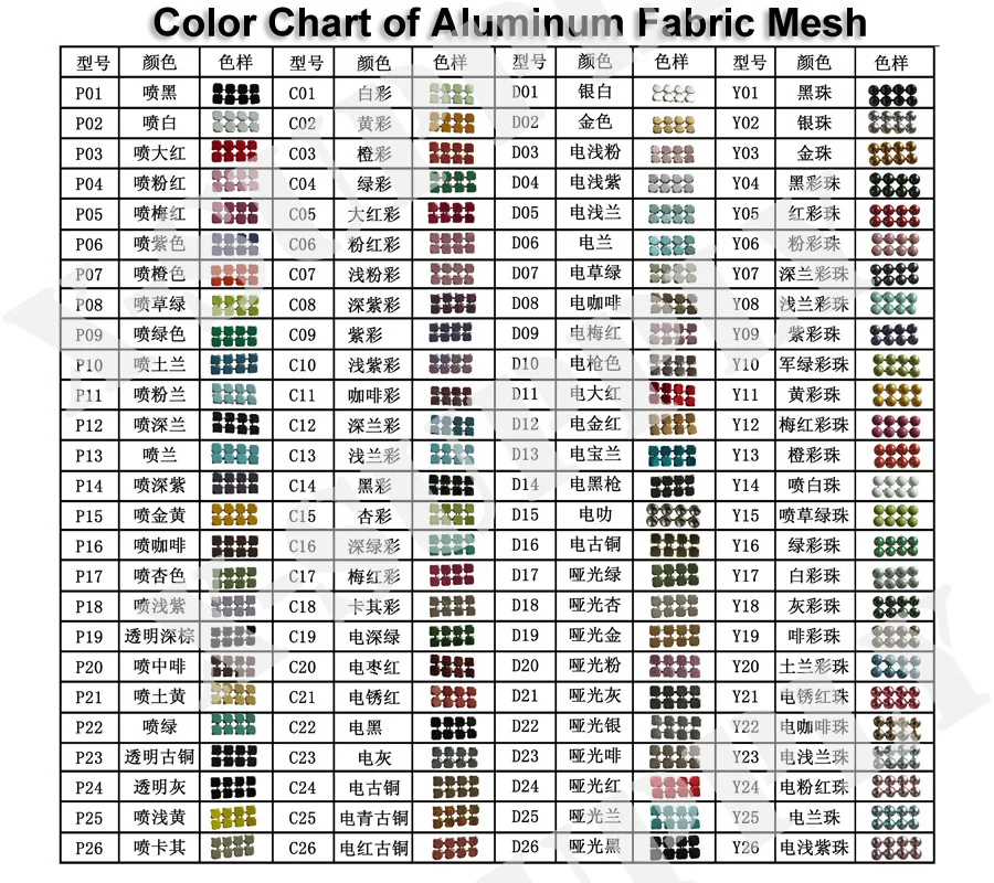 Color Chart of Aluminum Fabric Mesh.jpg