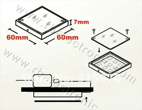 led accent light slim type 12V ,square shape led backlight ,9pcs 5050SMD led cabinet light