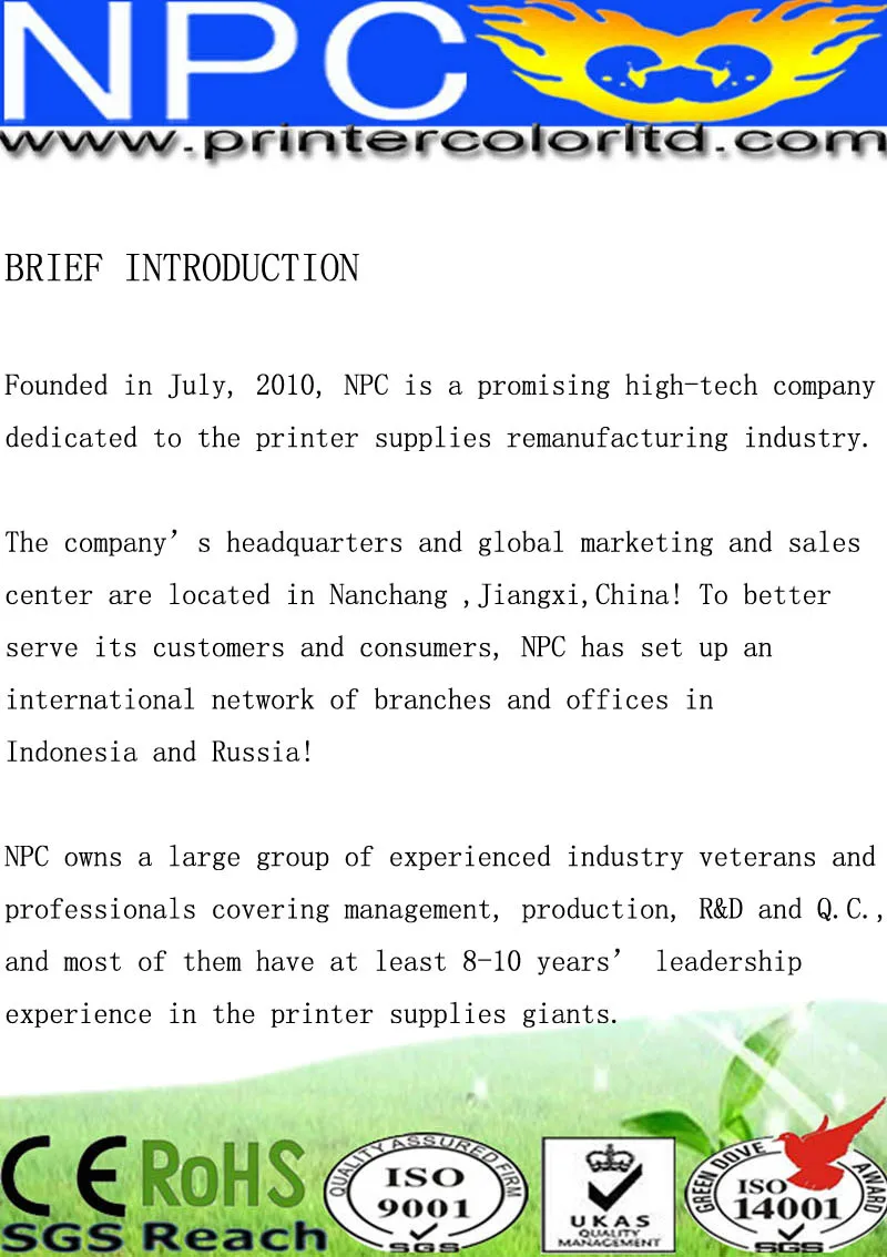 About NPC toner cartridge factory A