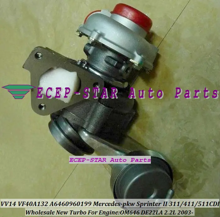 VV14 VF40A132 A6460960199 Mercedes-PKW Sprinter II 311CDI 411CDI 511CDI 2003- 2.2L OM646 DE22LA turbocharger (1)