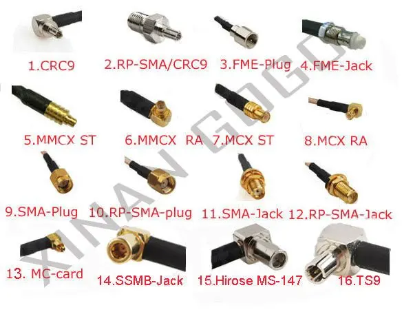Wholesale TS-9 Crimp Plug Straight connector for Novatel Wireless MC727,Sierra Wireless 597/885 Free shipping