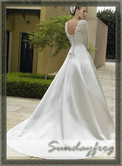 Freeshipping Best Selling A Line Satin 