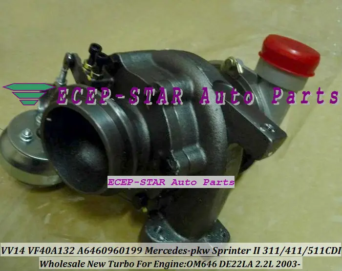 VV14 VF40A132 A6460960199 Mercedes-PKW Sprinter II 311CDI 411CDI 511CDI 2003- 2.2L OM646 DE22LA turbocharger (3)