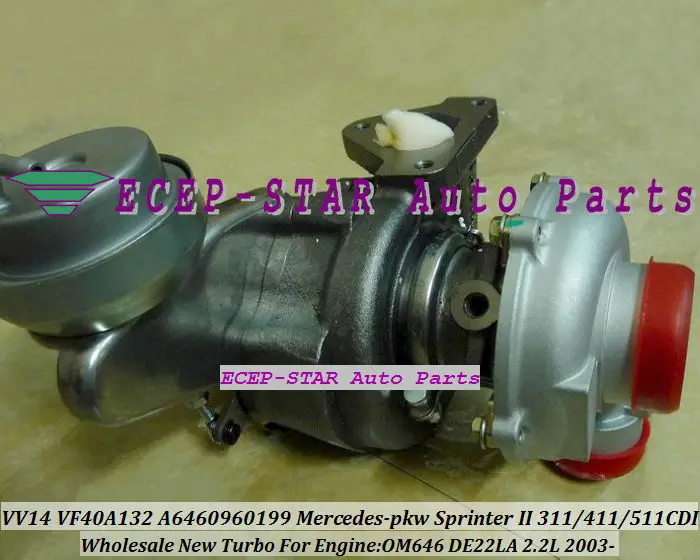 VV14 VF40A132 A6460960199 Mercedes-PKW Sprinter II 311CDI 411CDI 511CDI 2003- 2.2L OM646 DE22LA turbocharger