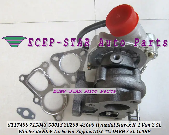 GT1749S 28200-42600 715843-5001S 715843-0001 TURBO FIt for Hyundai Starex H-1 H-100 H200 4D56 TCi D4BH turbocherger (3)