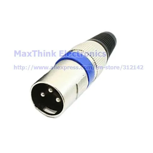 Solder Type 3P Male XLR Audio Connector Plug Blue for MIC Speaker Amplifier2.jpg