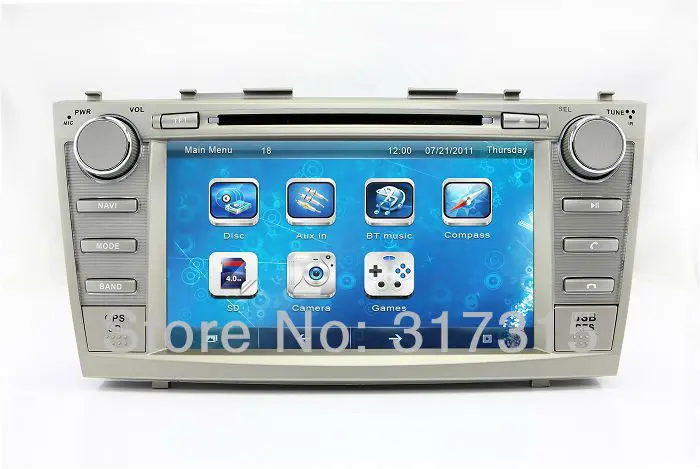 Cheap 8" 2-Din Car DVD Player for Toyota Camry 2007-2011 with GPS Navigation Radio Bluetooth TV Map USB SD AUX Stereo Audio Video 1