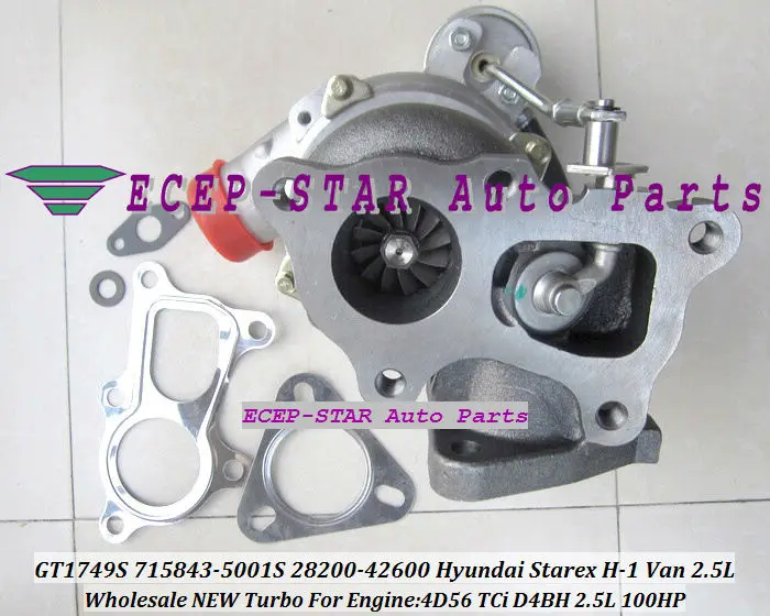 GT1749S 28200-42600 715843-5001S 715843-0001 TURBO FIt for Hyundai Starex H-1 H-100 H200 4D56 TCi D4BH turbocherger (6)