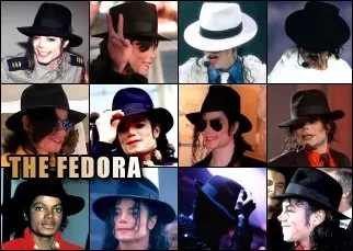 マイケル・ジャクソンのフェドーラ ブラック ウール レトロ ハット