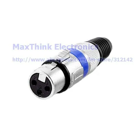 XLR 3 Pin Female Socket Audio Adapter Silver Tone Black Blue.jpg