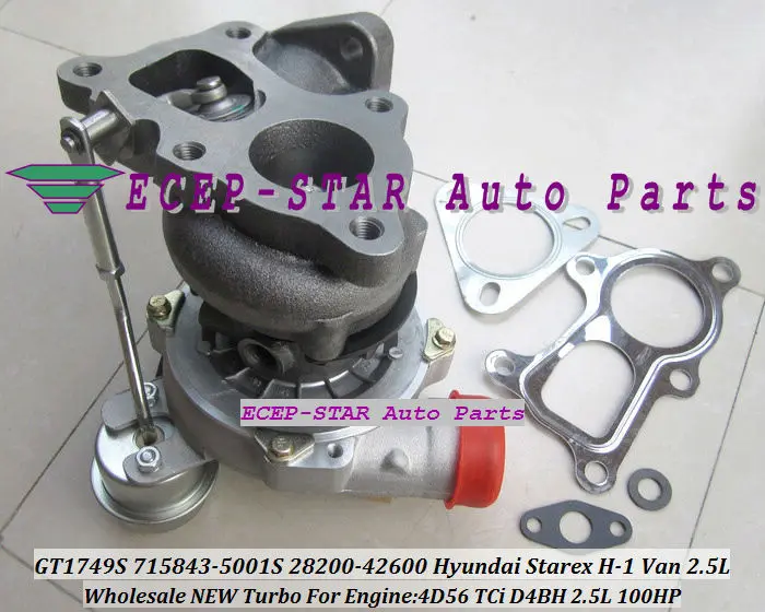 GT1749S 28200-42600 715843-5001S 715843-0001 TURBO FIt for Hyundai Starex H-1 H-100 H200 4D56 TCi D4BH turbocherger