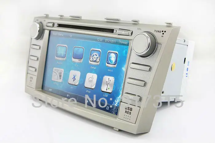 Discount 8" 2-Din Car DVD Player for Toyota Camry 2007-2011 with GPS Navigation Radio Bluetooth TV Map USB SD AUX Stereo Audio Video 3