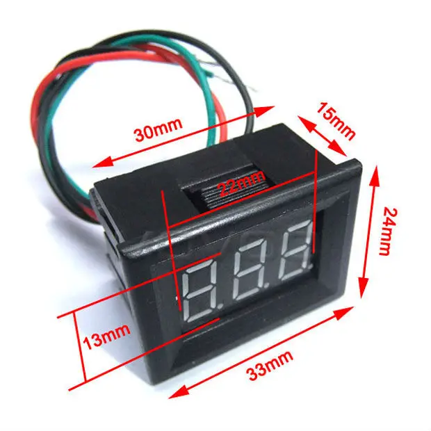 Mini Digital Voltmeter LED Spannungsanzeige Panelmeter 0-99.9V