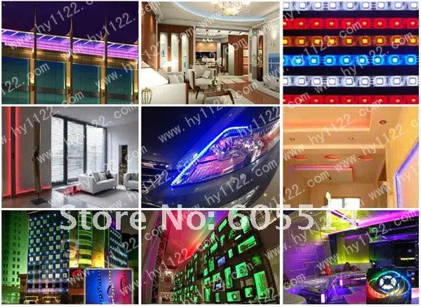 [Seven Neon]Free DHL shipping+5M waterproof 300 LEDs 5050 led SMD RGB Led+24keys IR remote controller+12V 7A Led Power Adapter