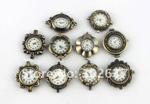 10PCS Mixed Lots Antiqued Bronze Watch Face #20960