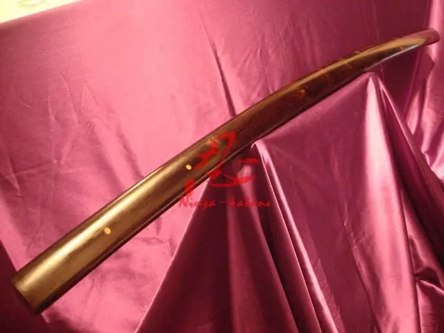 hand forged clay tempered sanmai blade japanese shirasaya katana rosewood