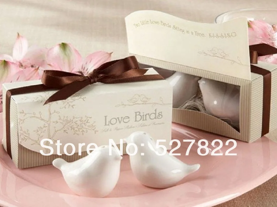 Free shipping 40 pcslot=20 SETSLOT(1SET OF 2PCS),2013 Newest wedding favor, love bird salt pepper shaker by Fedex.jpg