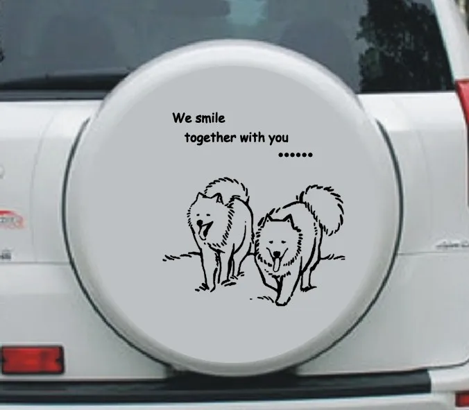Samojede Hund Aufkleber Aufkleber realistisch aussehende Wandkunst Auto...