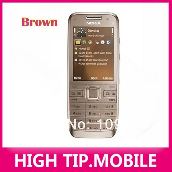 Russian keyboard support Nokia E52 cellular 3G phone Unlocked original  3.2MP Camera Refurbished 1 year warranty Free Shipping backmarket phones