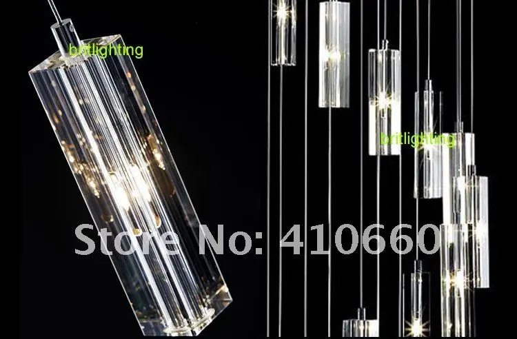 stepwise chandliers New Crystal Pedant -Chandelier 25 light Modern Spiral Chandelier use for stair well 