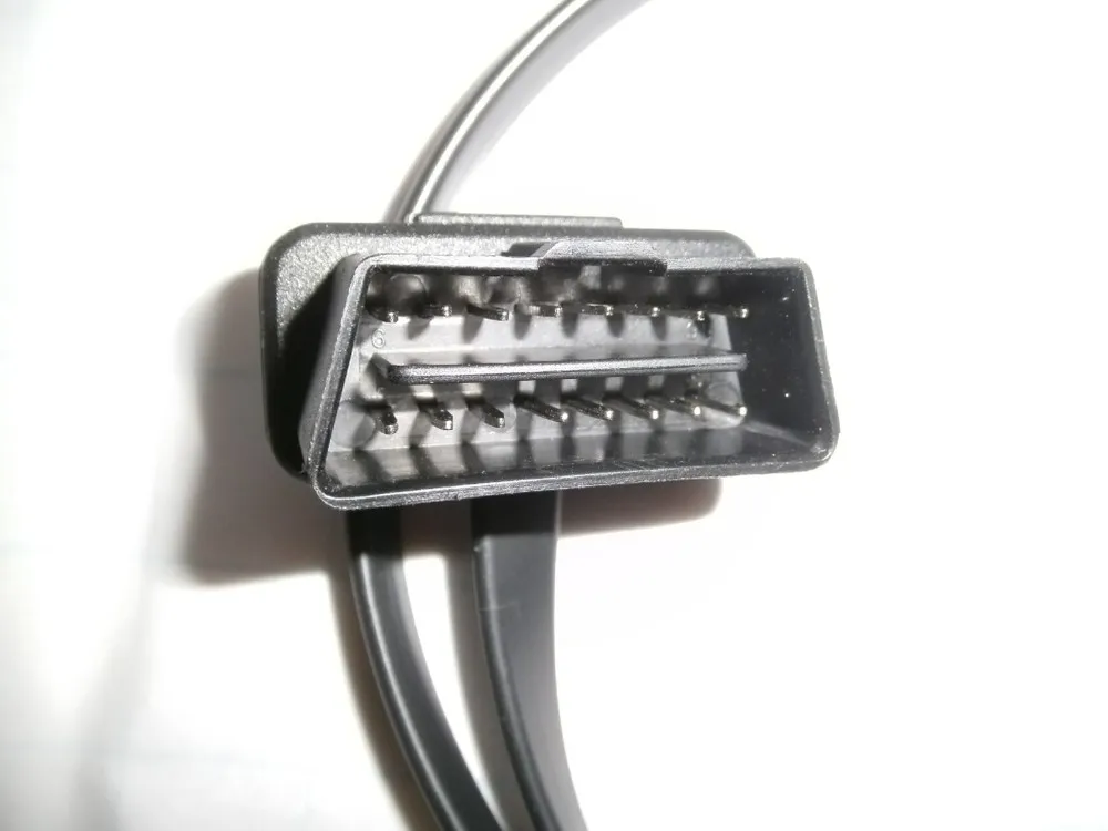Flat+Thin As Noodle 60cm OBDII OBD2 16Pin Male to Female ELM327 Diagnostic Extension Cable Interface Wholesale (12)