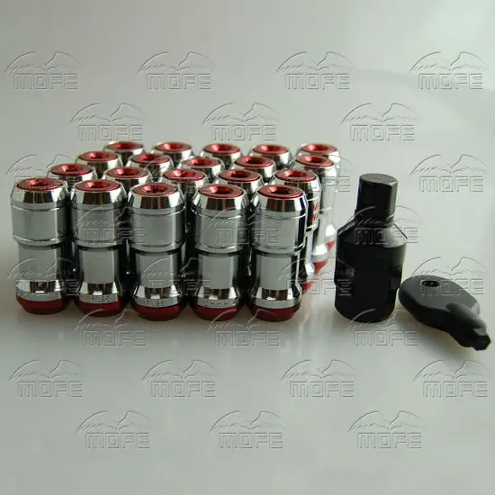 44mm M12 P1.5 P1.25 Steel Volk Formula Racing Conceled Heptagon Racing Car Wheel Lug Nuts Red Blue Gold Rays volk racing-red (15)