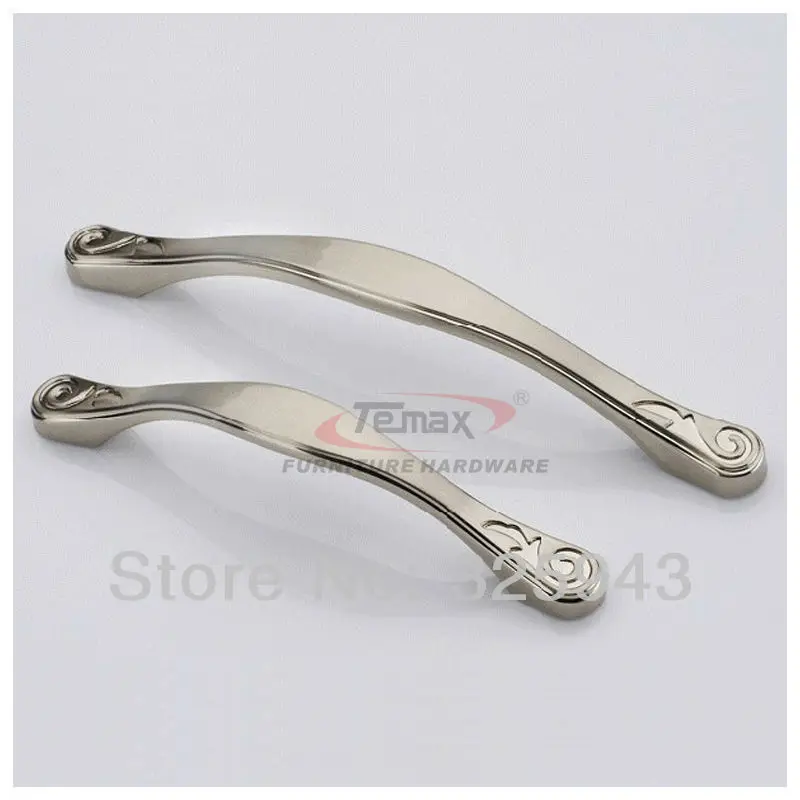 2pcs 128mm Brushed Silver Zinc Alloy Furniture Handle Kitchen